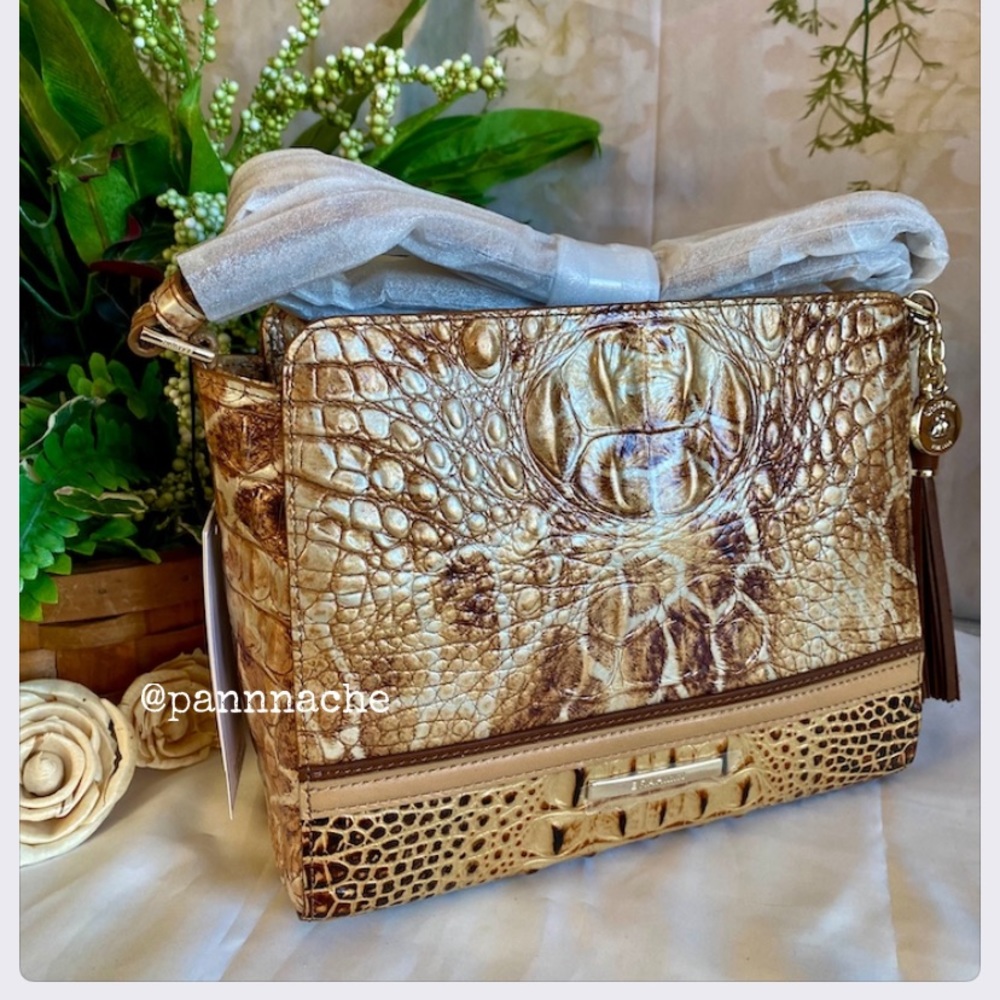 NWT BRAHMIN TOASTED KEMPSEY *CARRIE* CROSSBODY